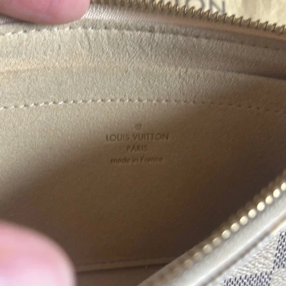 FLASH SALE!!!! Louis Vuitton Damier Azur Clutch with Gold Accents - Picture 3 of 5